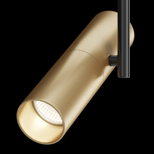 Faretto Per Binario Elti Moderno Alluminio Oro E Nero 1 Luce