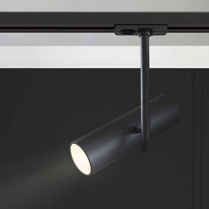 Faretto Per Binario Elti Moderno Alluminio Nero 1 Luce