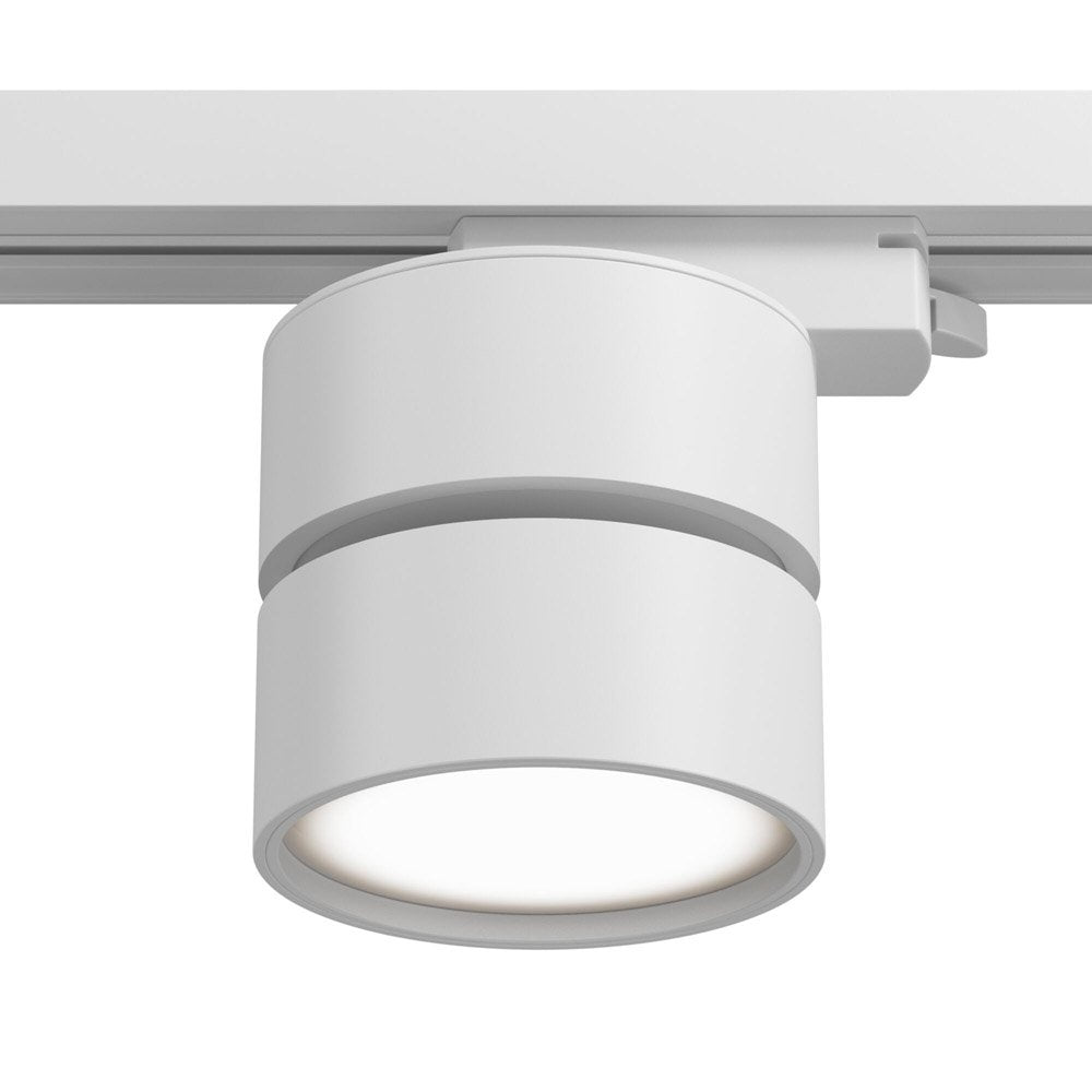 Faretto Per Binario Tondo Orientabile Onda In Metallo 12W Bianco 1 Luce Calda