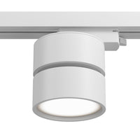 Faretto Per Binario Tondo Orientabile Onda In Metallo 12W Bianco 1 Luce Calda