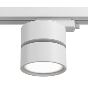Faretto Per Binario Tondo Orientabile Onda In Metallo 12W Bianco 1 Luce Calda
