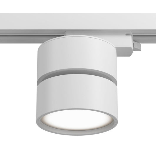 Faretto Per Binario Tondo Orientabile Onda In Metallo 12W Bianco 1 Luce Calda