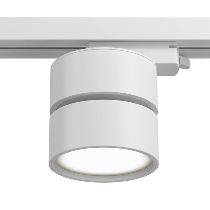 Faretto Per Binario Tondo Orientabile Onda In Metallo 12W Bianco 1 Luce Calda