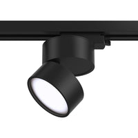 Faretto Per Binario Tondo Orientabile Onda In Metallo 12W Nero 1 Luce Naturale