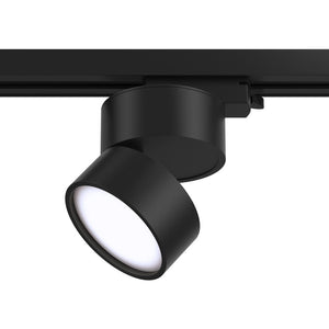 Faretto Per Binario Tondo Orientabile Onda In Metallo 12W Nero 1 Luce Naturale