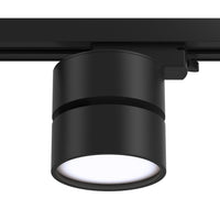 Faretto Per Binario Tondo Orientabile Onda In Metallo 12W Nero 1 Luce Naturale