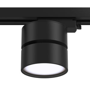 Faretto Per Binario Tondo Orientabile Onda In Metallo 12W Nero 1 Luce Naturale