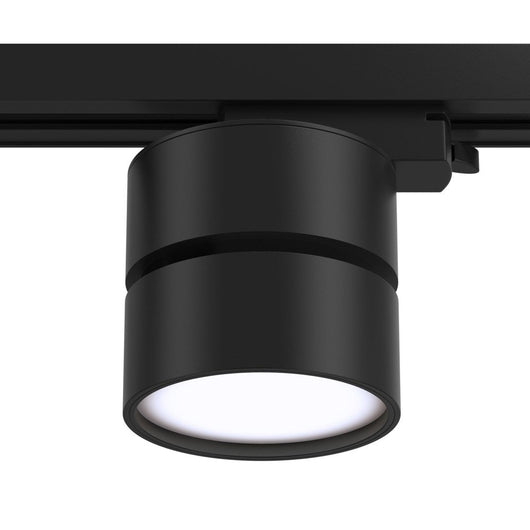 Faretto Per Binario Tondo Orientabile Onda In Metallo 12W Nero 1 Luce Naturale