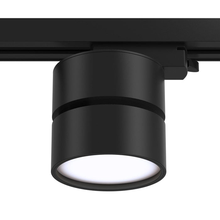 Faretto Per Binario Tondo Orientabile Onda In Metallo 12W Nero 1 Luce Naturale