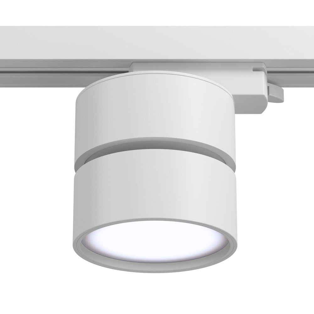 Faretto Per Binario Tondo Orientabile Onda In Metallo 12W Bianco 1 Luce Naturale