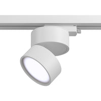 Faretto Per Binario Tondo Orientabile Onda In Metallo 12W Bianco 1 Luce Naturale