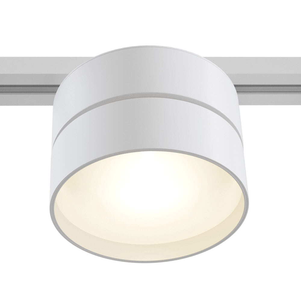 Faretto Per Binario Tondo Onda In Metallo 18W Bianco 1 Luce Naturale
