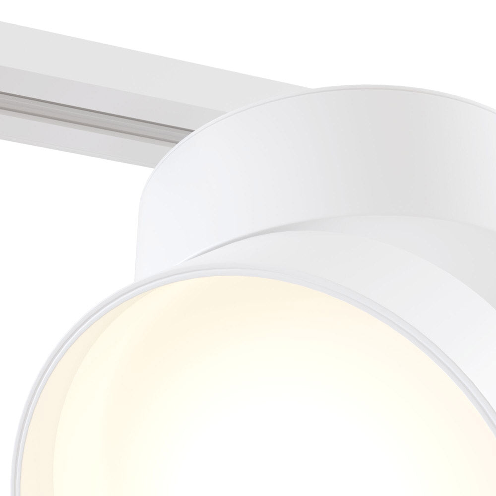 Faretto Per Binario Tondo Onda In Metallo 18W Bianco 1 Luce Naturale