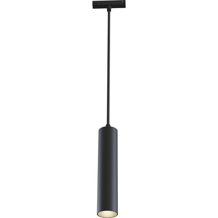 Faretto Focus Led Per Binario Moderno Alluminio Nero Luce Calda 12W
