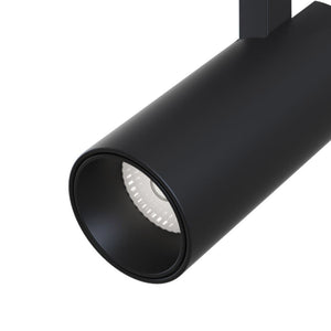 Faretto Focus Led Per Binario Moderno Alluminio Nero Luce Calda 15W