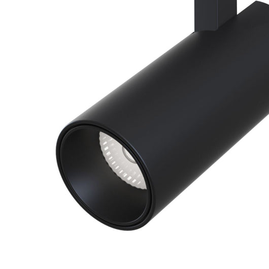 Faretto Focus Led Per Binario Moderno Alluminio Nero Luce Calda 15W
