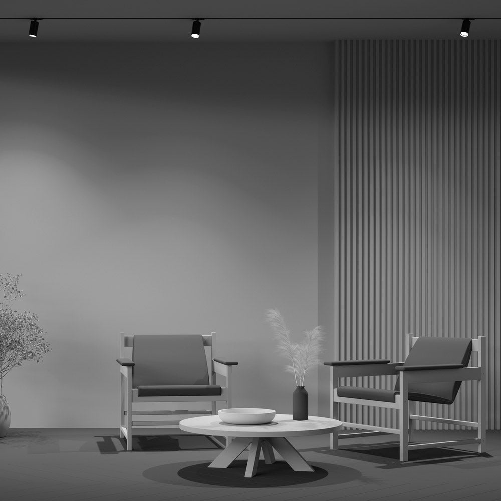 Faretto Per Binario Moderno Focus S Alluminio Nero 1 Luce