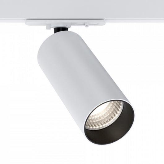 Faretto Per Binario Focus Led Moderno Alluminio Bianco 1 Luce Naturale