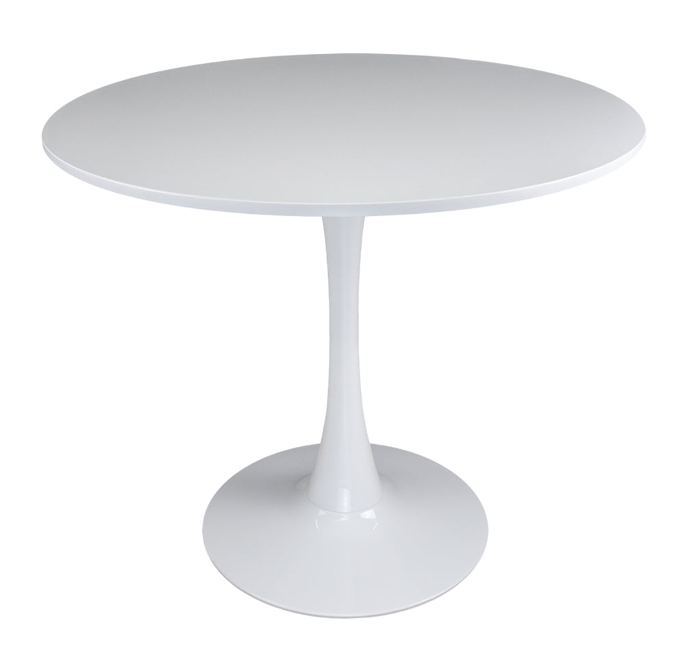 Tavolo rotondo Ø100 cm, tavolo da pranzo tondo bianco - Omar - TR08-10OMPM