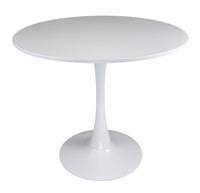 Tavolo rotondo Ø100 cm, tavolo da pranzo tondo bianco - Omar - TR08-10OMPM