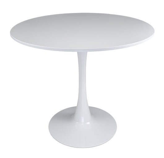 Tavolo rotondo Ø100 cm, tavolo da pranzo tondo bianco - Omar - TR08-10OMPM