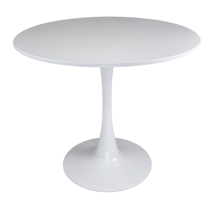 Tavolo rotondo Ø100 cm, tavolo da pranzo tondo bianco - Omar - TR08-10OMPM