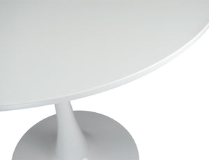 Tavolo rotondo Ø100 cm, tavolo da pranzo tondo bianco - Omar - TR08-10OMPM