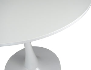 Tavolo rotondo Ø70 cm, tavolo da pranzo tondo bianco - Omar - TR08-7OMPM