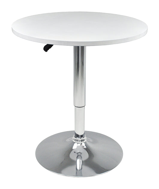Tavolo regolabile in altezza rotondo 60 cm bianco, tavolino da bar mod. Romeo TR08-D6ROAR