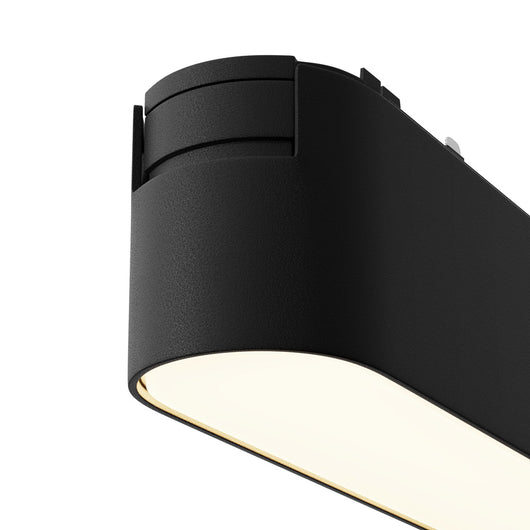 Base Di Illuminazione Per Binario Moderno Basic Alluminio Nero Led Luce Calda 6W