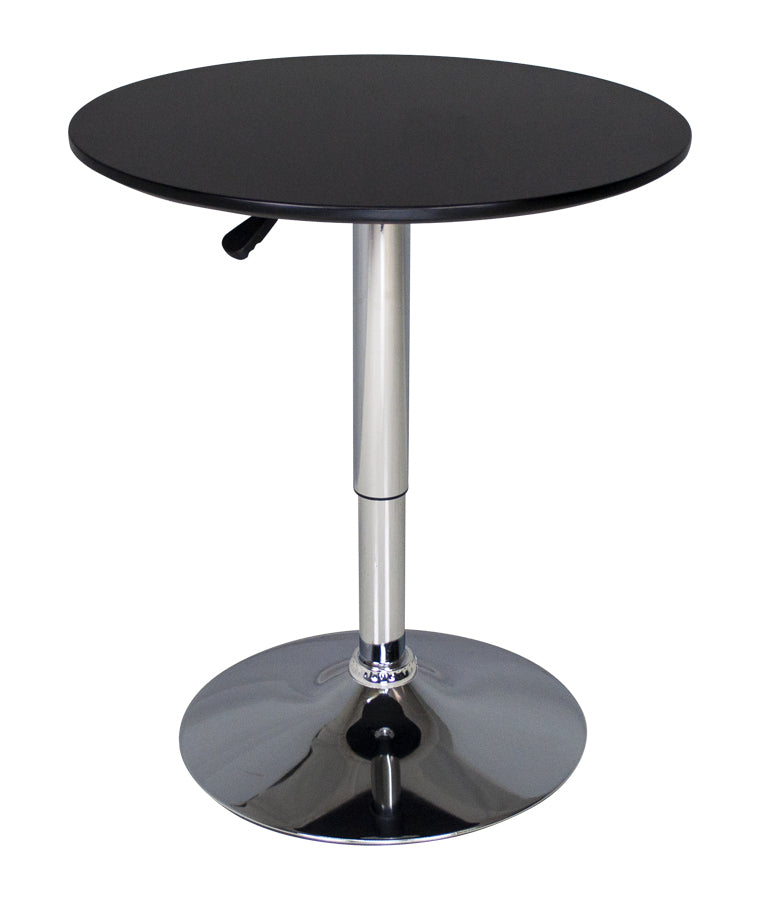 Tavolo regolabile in altezza rotondo 60 cm nero, tavolino da bar mod. Romeo TR10-D6ROAR