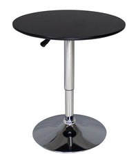 Tavolo regolabile in altezza rotondo 60 cm nero, tavolino da bar mod. Romeo TR10-D6ROAR