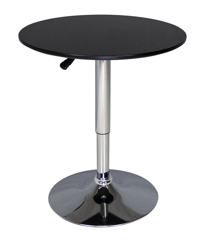 Tavolo regolabile in altezza rotondo 60 cm nero, tavolino da bar mod. Romeo TR10-D6ROAR