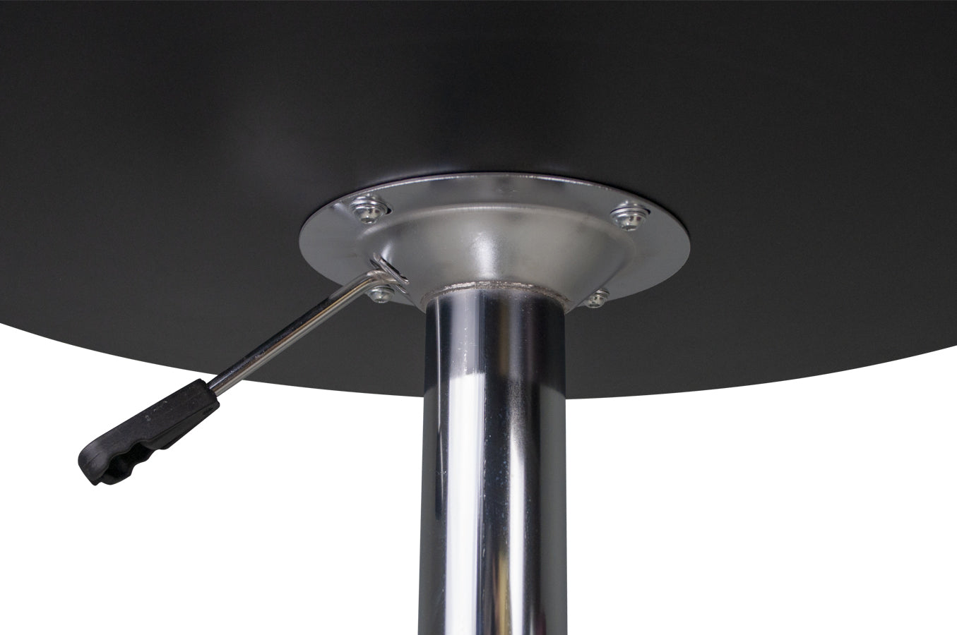 Tavolo regolabile in altezza rotondo 60 cm nero, tavolino da bar mod. Romeo TR10-D6ROAR