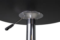 Tavolo regolabile in altezza rotondo 60 cm nero, tavolino da bar mod. Romeo TR10-D6ROAR