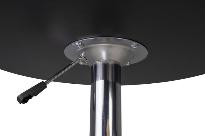 Tavolo regolabile in altezza rotondo 60 cm nero, tavolino da bar mod. Romeo TR10-D6ROAR