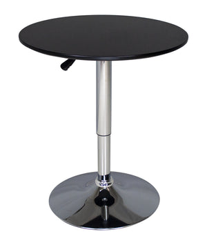 Tavolo regolabile in altezza rotondo 60 cm nero, tavolino da bar mod. Romeo TR10-D6ROAR