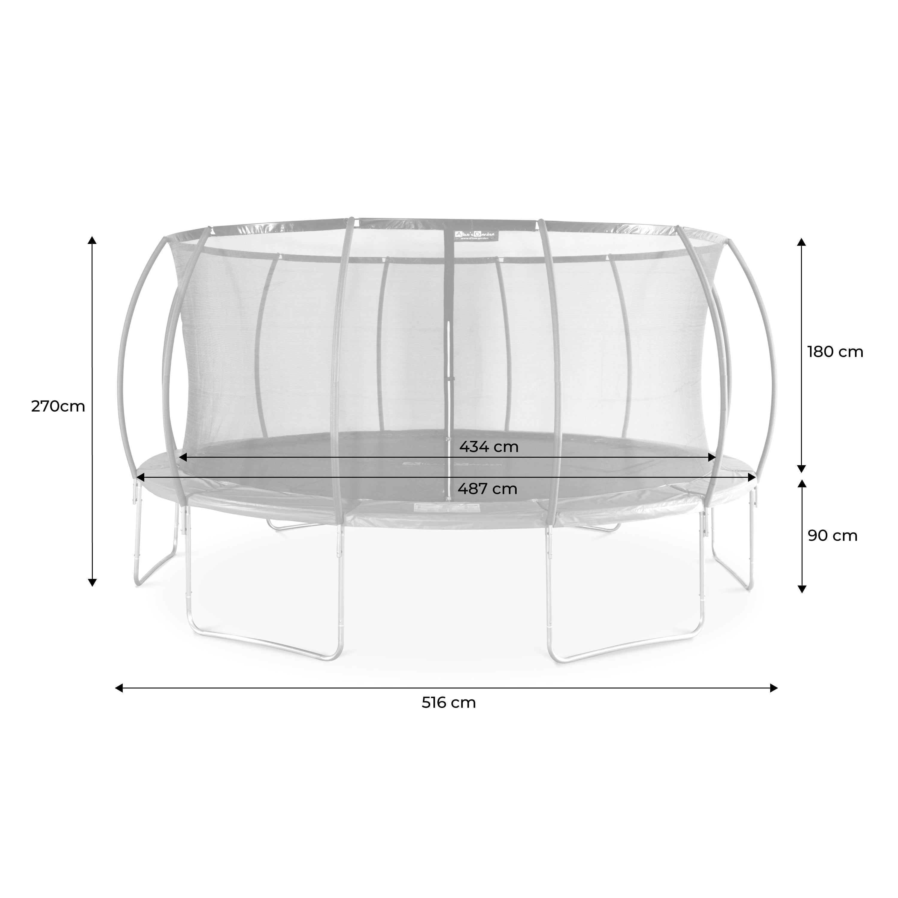Trampolino rete interna 490cm, grigio