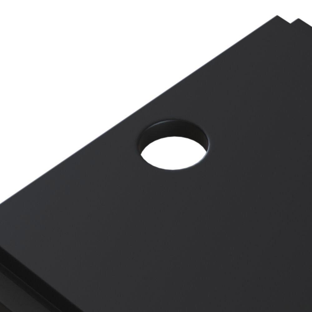 Staffa Quadrata Per Binario Moderno Metallo Nero