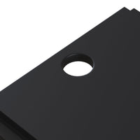 Staffa Quadrata Per Binario Moderno Metallo Nero