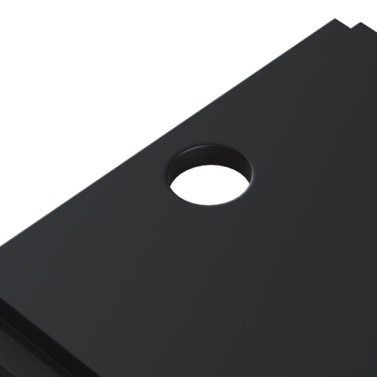 Staffa Quadrata Per Binario Moderno Metallo Nero