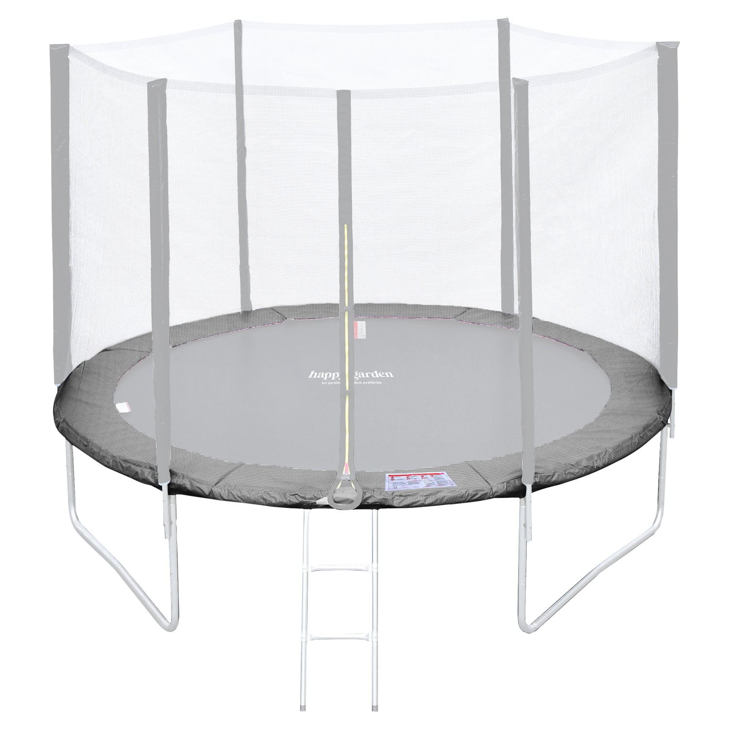 Tappeto di protezione reversibile per trampolino Ø305cm ADELAÏDE - grigio/rosa