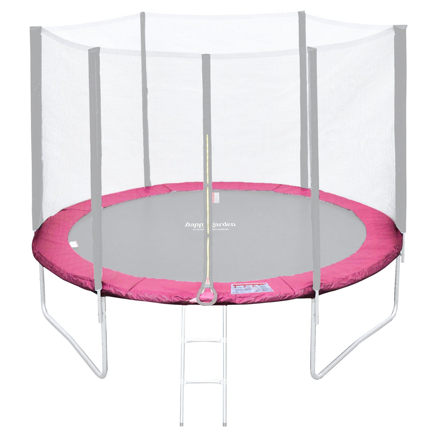 Tappeto di protezione reversibile per trampolino Ø305cm ADELAÏDE - grigio/rosa