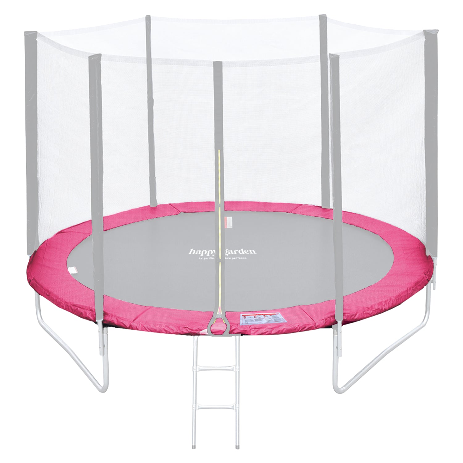 Tappeto di protezione reversibile per trampolino Ø245cm CANBERRA - grigio/rosa
