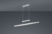 TRAJAN SOSPENSIONE LED 45W 5300lm, 2700K - 5000K ACCIAIO SATINATO ALLUNGABILE ESTENSIBILE INTENSITA' DIMMERABILE  BI-EMISSIONE L. 150C,5M