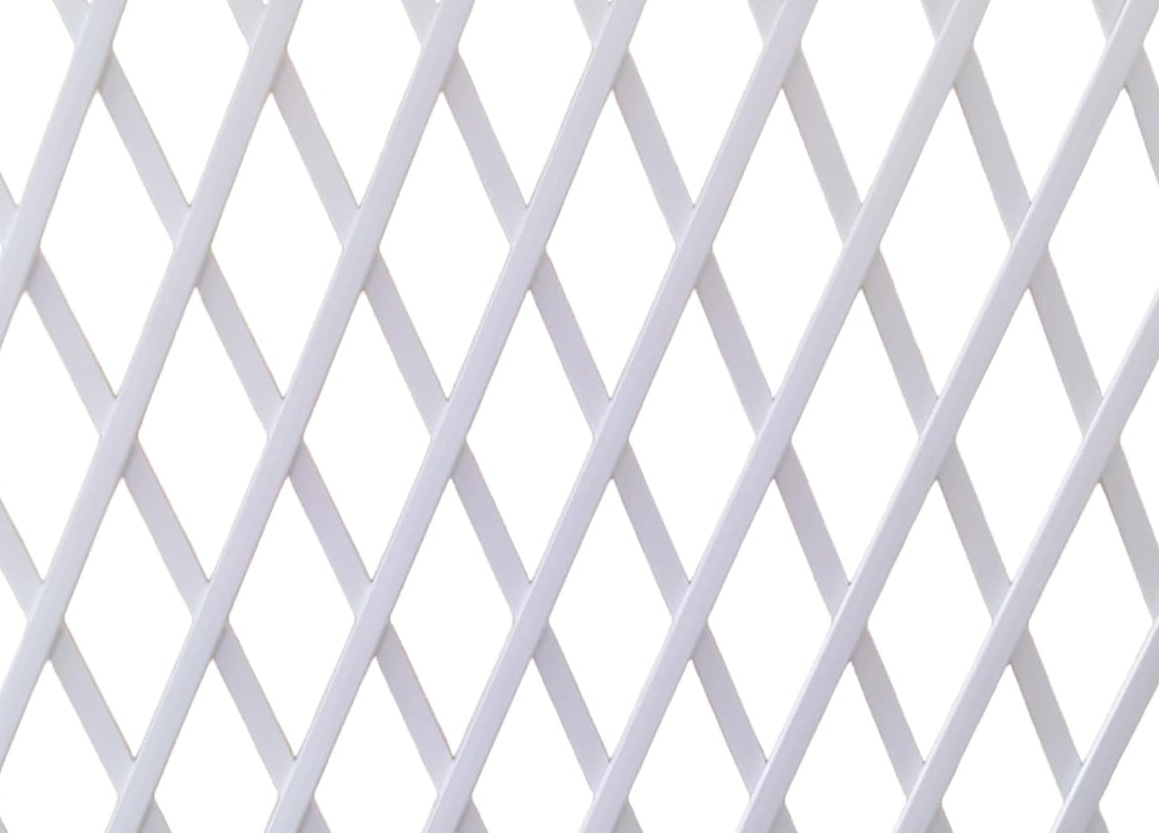 Traliccio Estensibile In PVC Per Piante Rampicanti Recinzione Giardino Balcone - 100x200 - Bianco