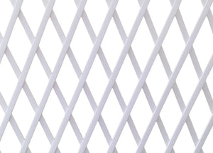 Traliccio Estensibile In PVC Per Piante Rampicanti Recinzione Giardino Balcone - 100x200 - Bianco