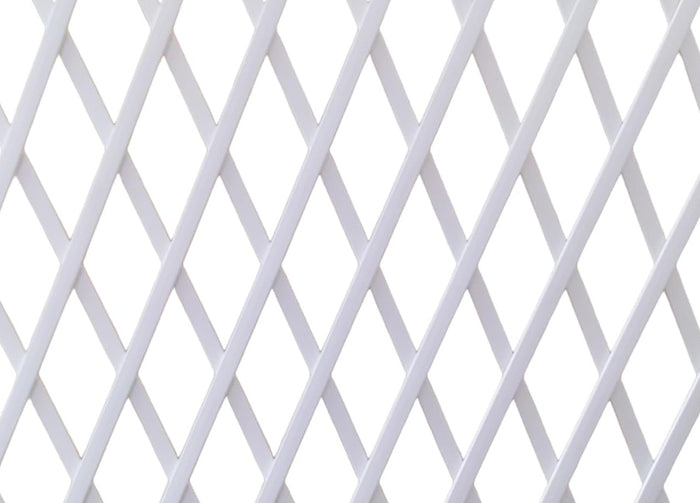 Traliccio Estensibile In PVC Per Piante Rampicanti Recinzione Giardino Balcone - 100x200 - Bianco