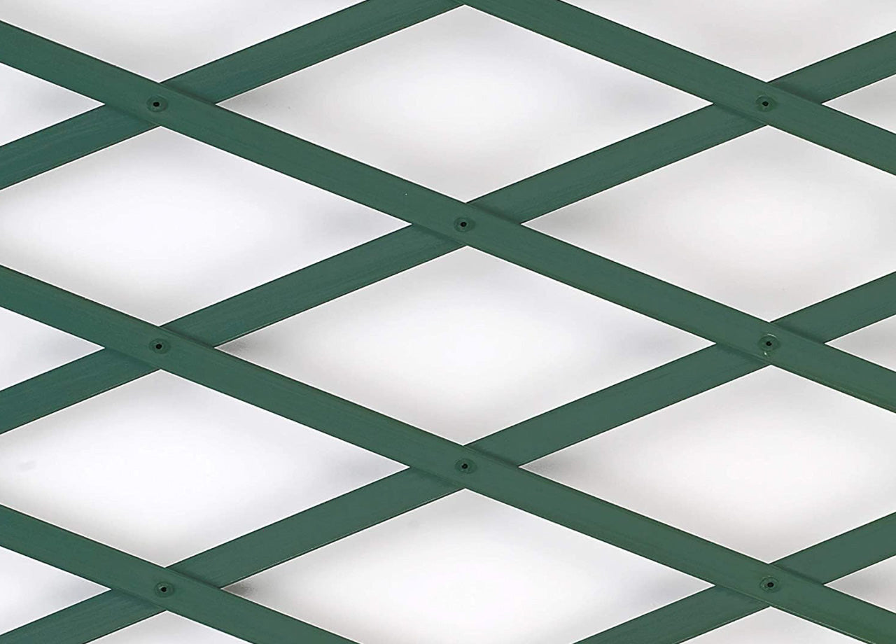 Traliccio Estensibile In PVC Per Piante Rampicanti Recinzione Giardino Balcone - 100x200 - Verde