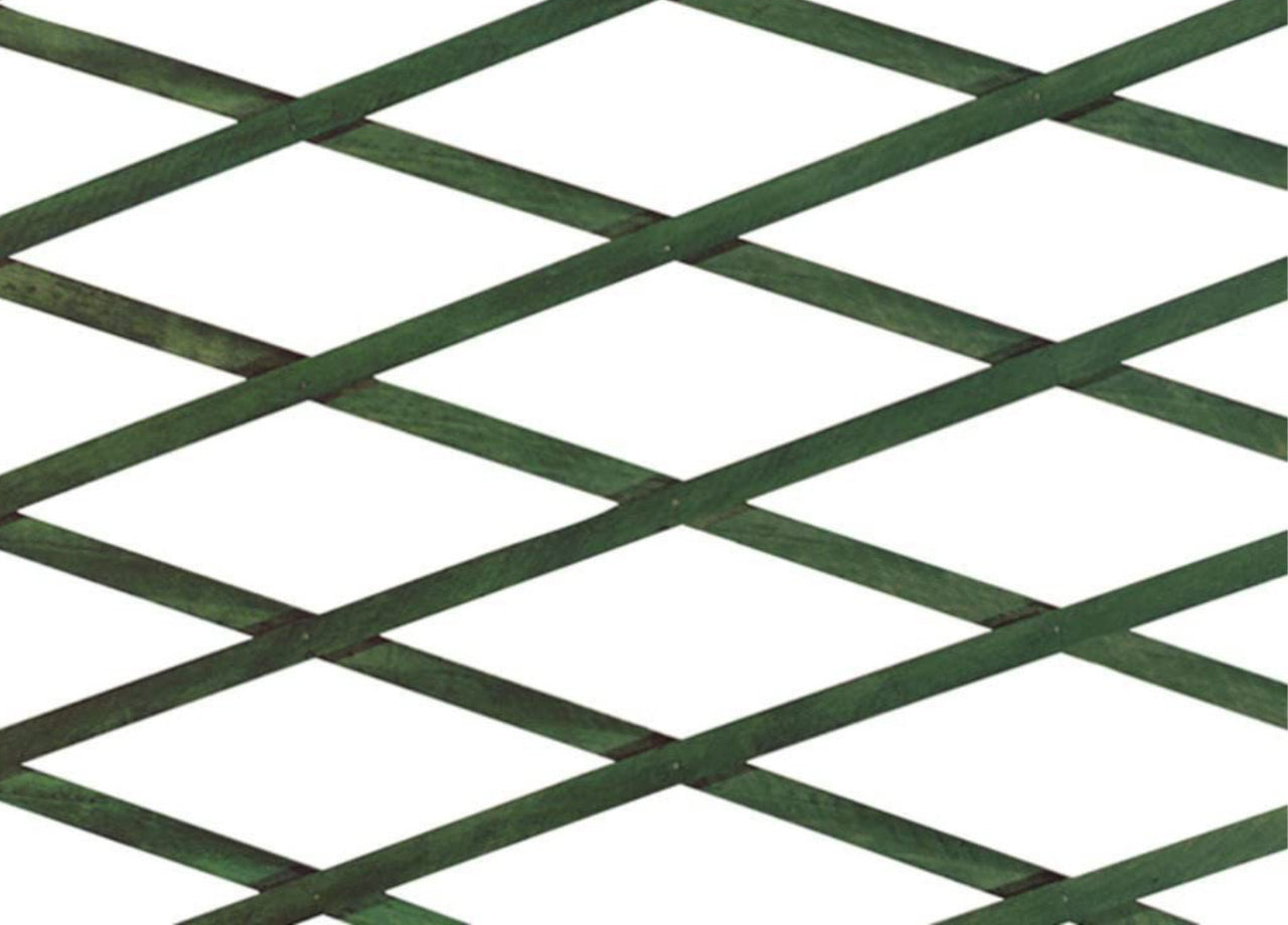 Traliccio Estensibile In Legno Per Piante Rampicanti Recinzione Giardino Balcone - 100x200 - Verde